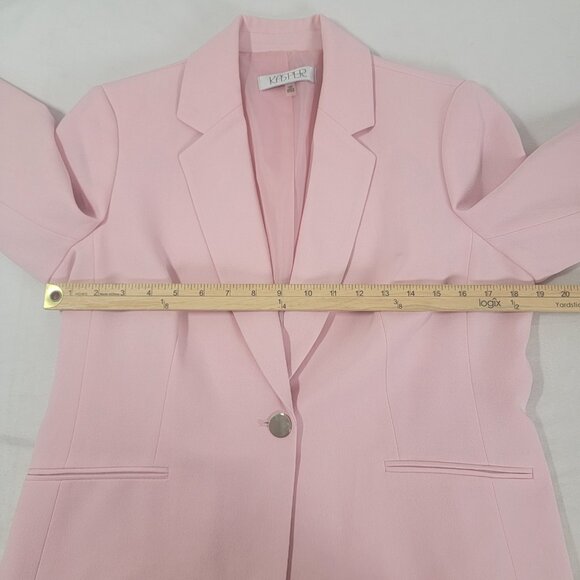 Kasper Women's Blazer Suit Jacket Pink Size 10P 10 P Petite Lined One button - Picture 5 of 6